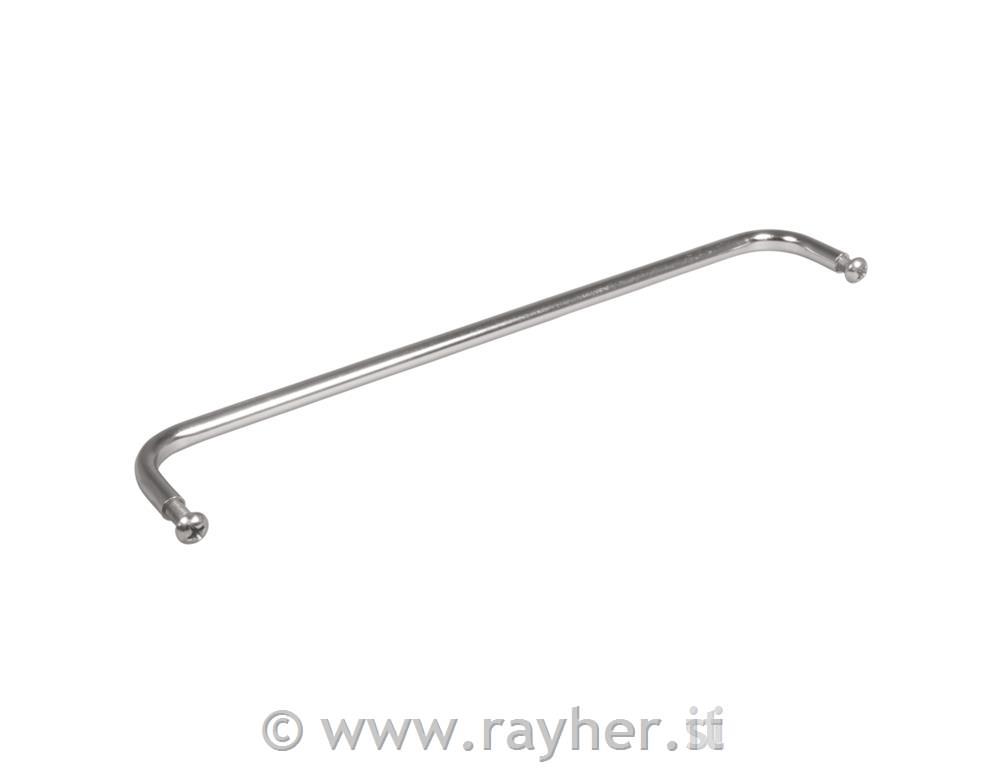 Metal bracket w. 2 screws23x3cm, tab-bag 1pcsilver