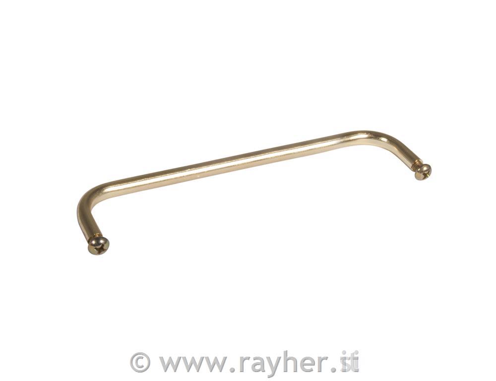 Kovinski nosilec z dvema vijakoma, zlat, 15,4x3cm