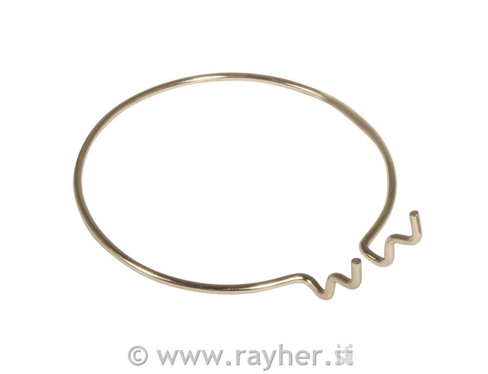 Fissaggio metallo, tondo, 12cm o, oro, bus.blis. 1pz