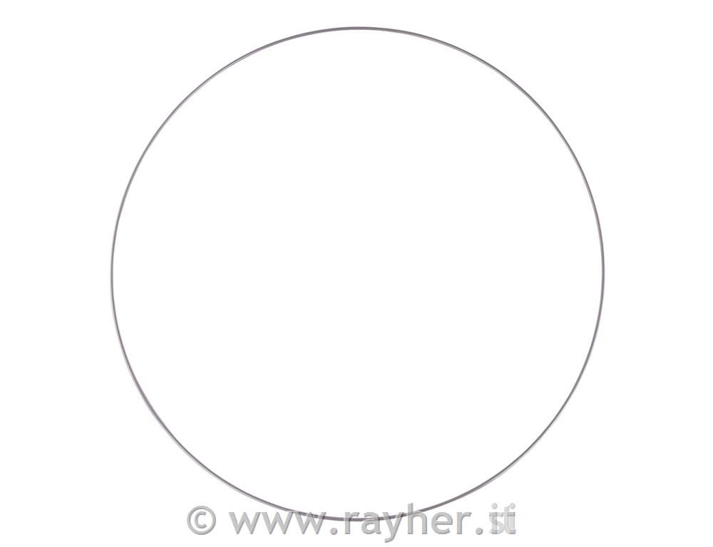 Anello metallico rivestito, 60cm,argento