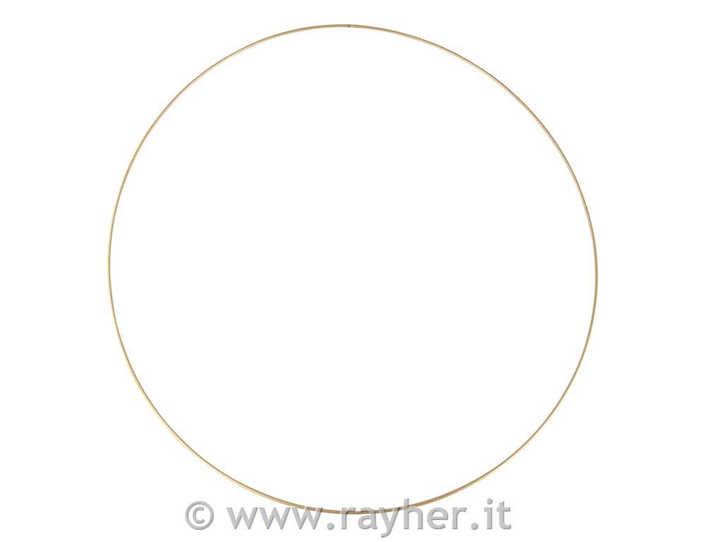 Obroč kovinski, 60 cm, zlat