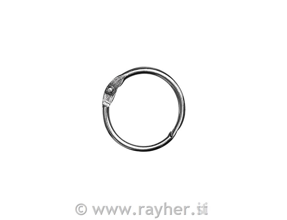 Anelli metallici apribili19 mm o interno, busta 12 pz