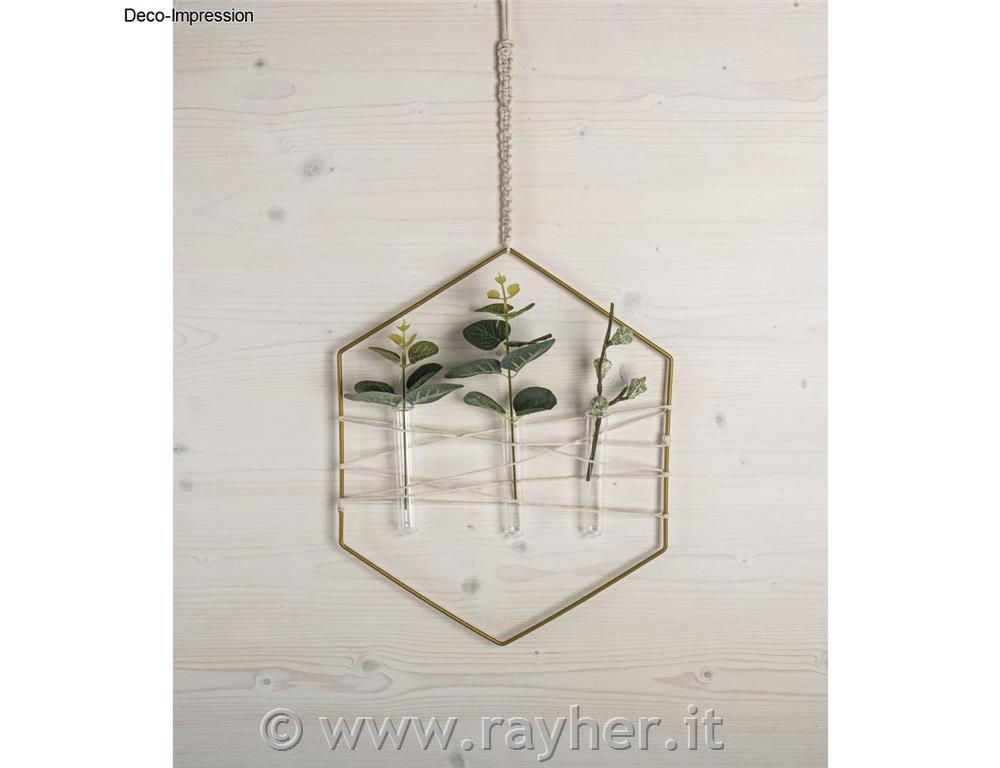 Anelli in metallo, essagono, oro set 31x20cm, 25cm, 30cm