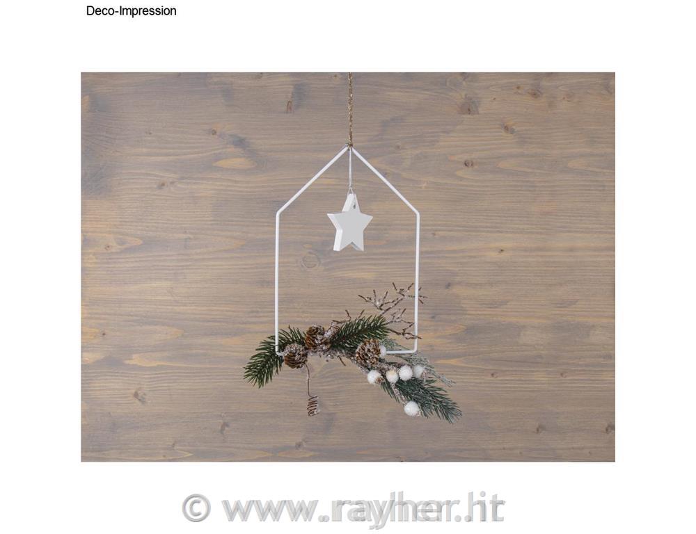 Metal rings coated, white, set 3