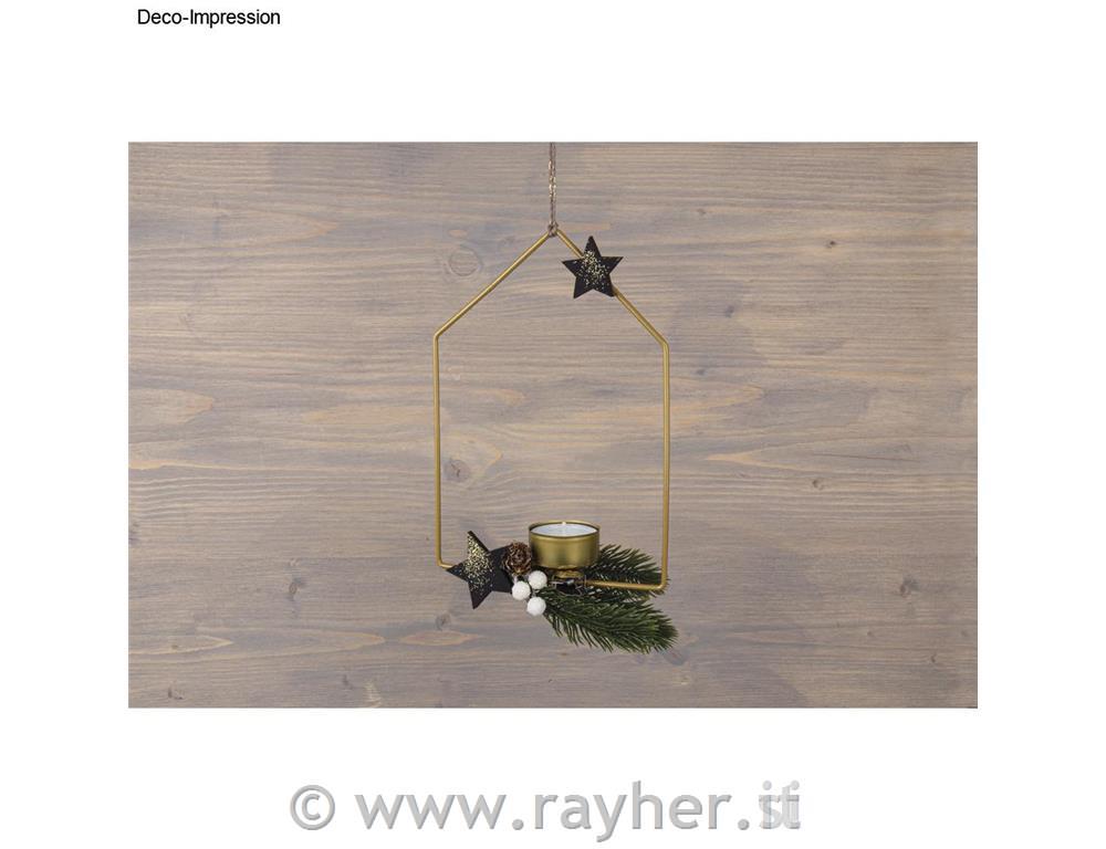 Kovinski obroči, hiška, zlati set 3