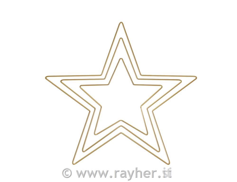 Kovinski obroči, zvezda, zlati set 3