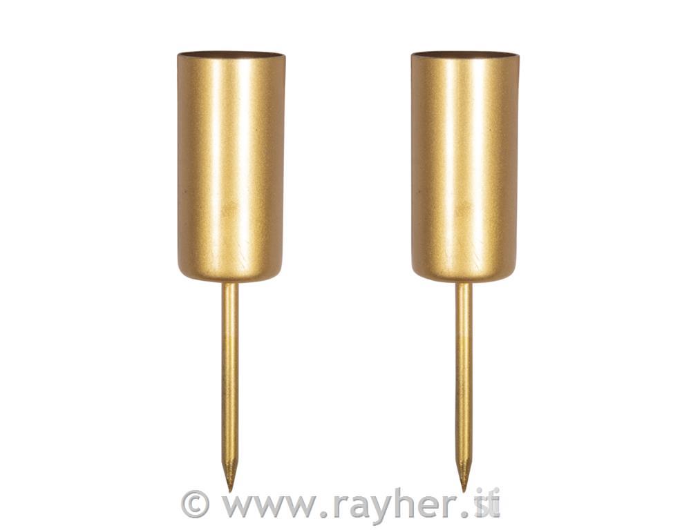 Portacandele dell'Avvento 2,3 cm, altezzaltezza 5 cm, oro, set di