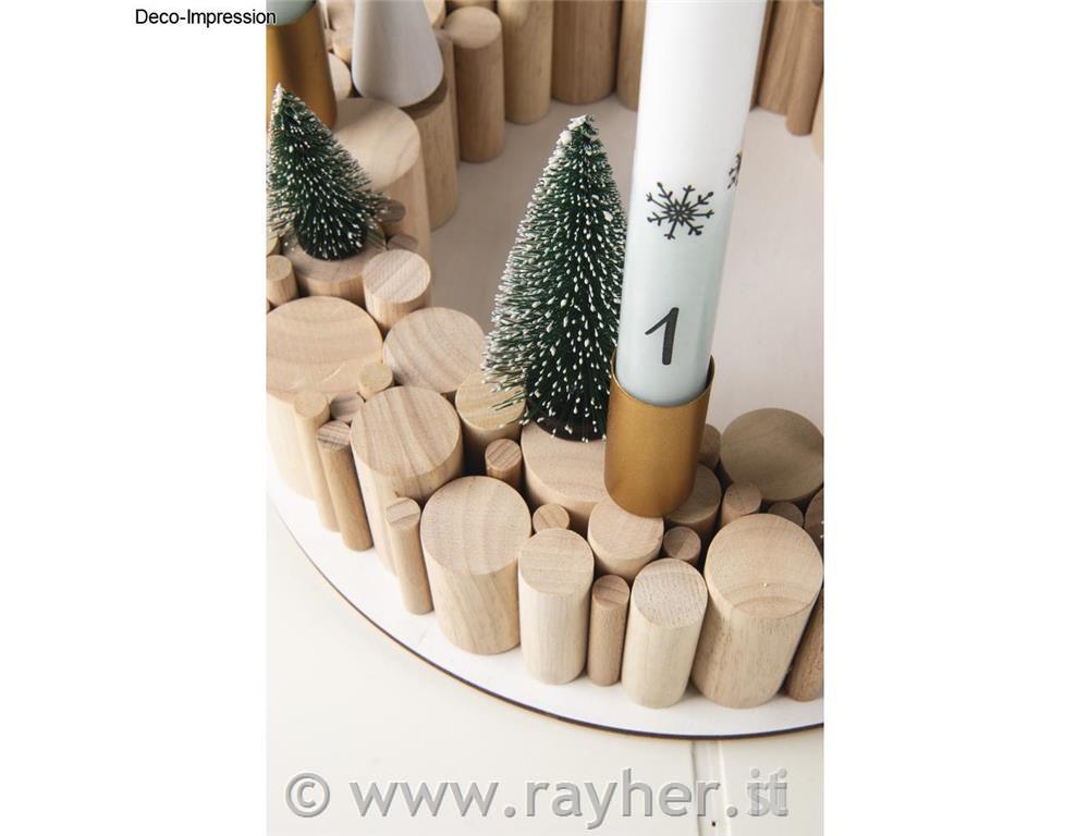 Portacandele dell'Avvento 2,3 cm, altezzaltezza 5 cm, oro, set di