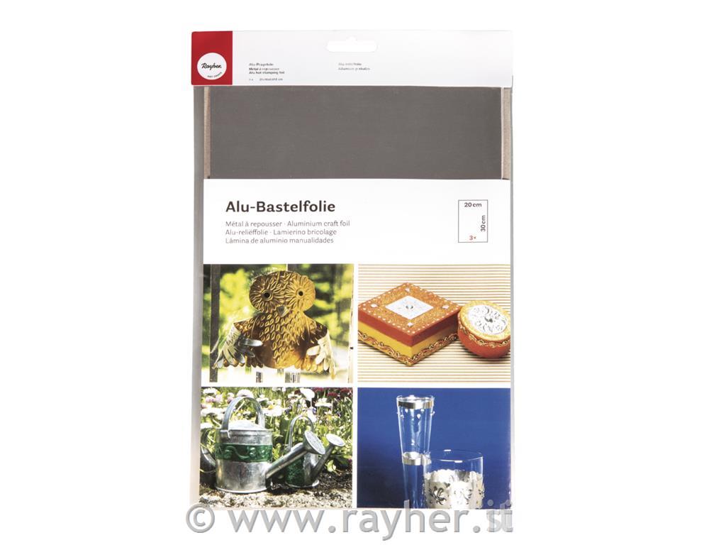 Folija za žige "Alu hot", 20x30 cm, 0,15 mm, srebrna, 3 kom.
