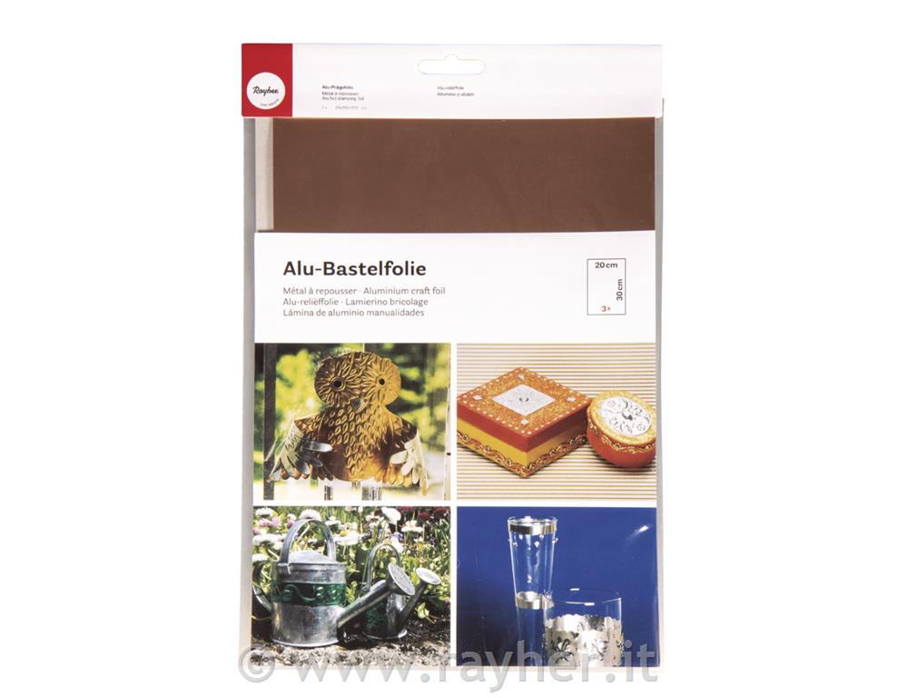 Alluminio p.sbalzo, 3pz20x30x0,015cm, busta 3 pzrame