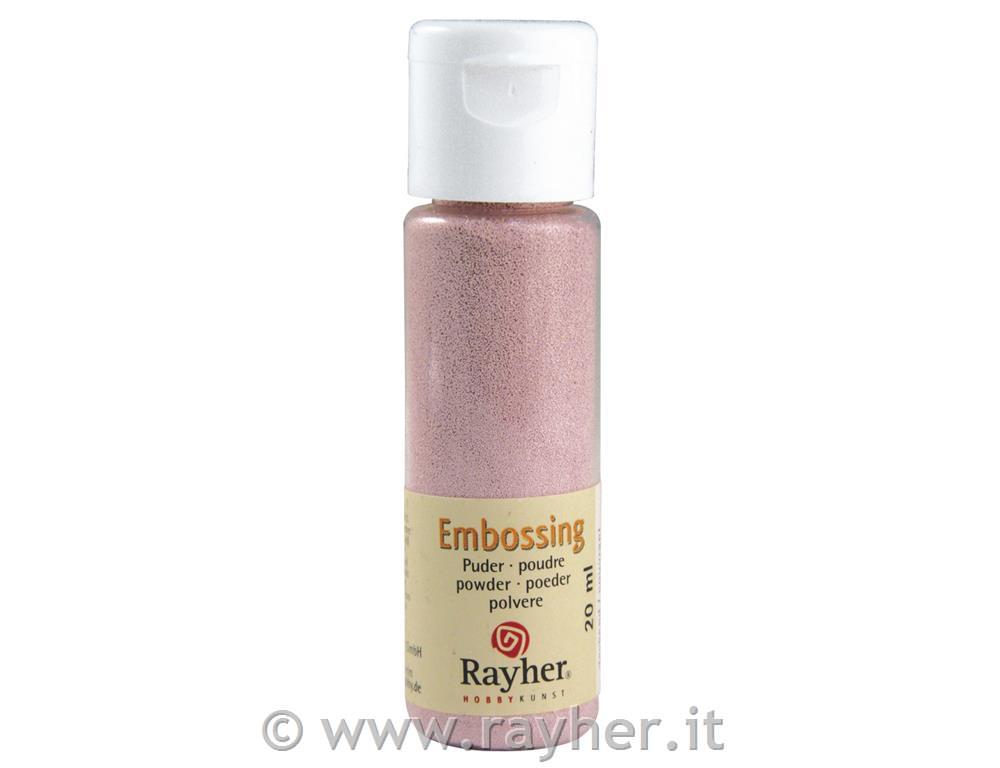 Embossing powder, rose, , opaque, bottle