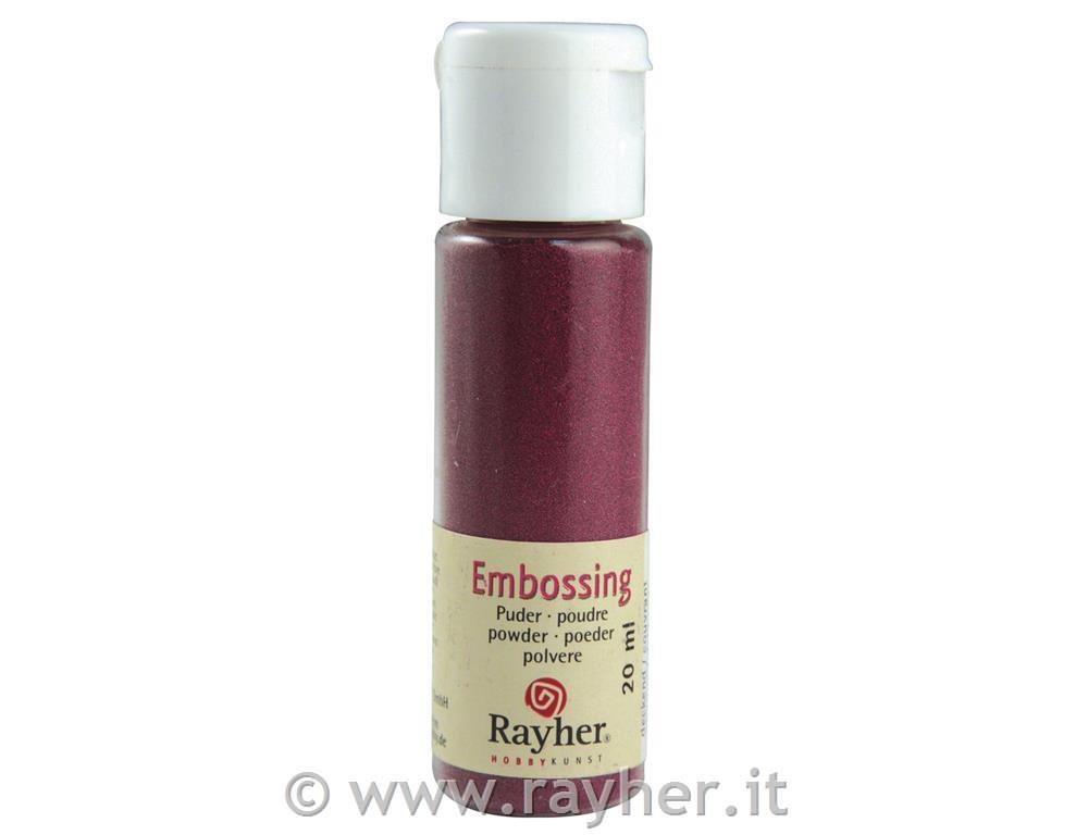 Embossing powder, burgundy, opaque, bott