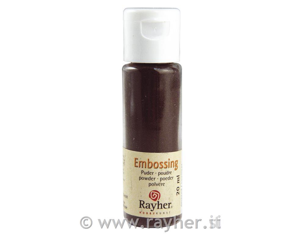 Embossing powder, dark brown, opaque, bo
