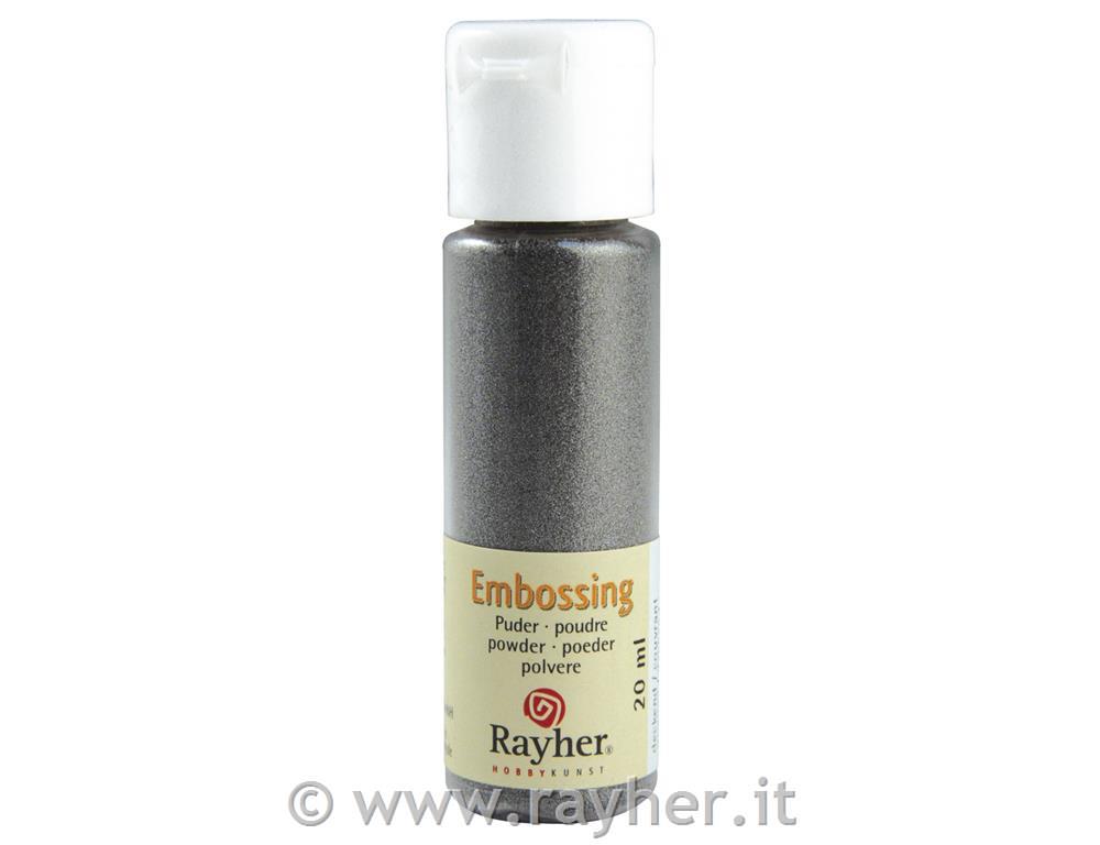 Polvere embossing20 ml bottigliettaargento, coprente
