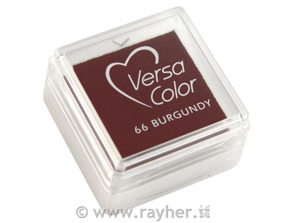 Tampone "Versacolor"superficie timbro 2,5x2,5 cmrosso burgundo