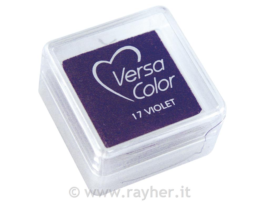 Tampone "Versacolor"superficie timbro 2,5x2,5 cmviola