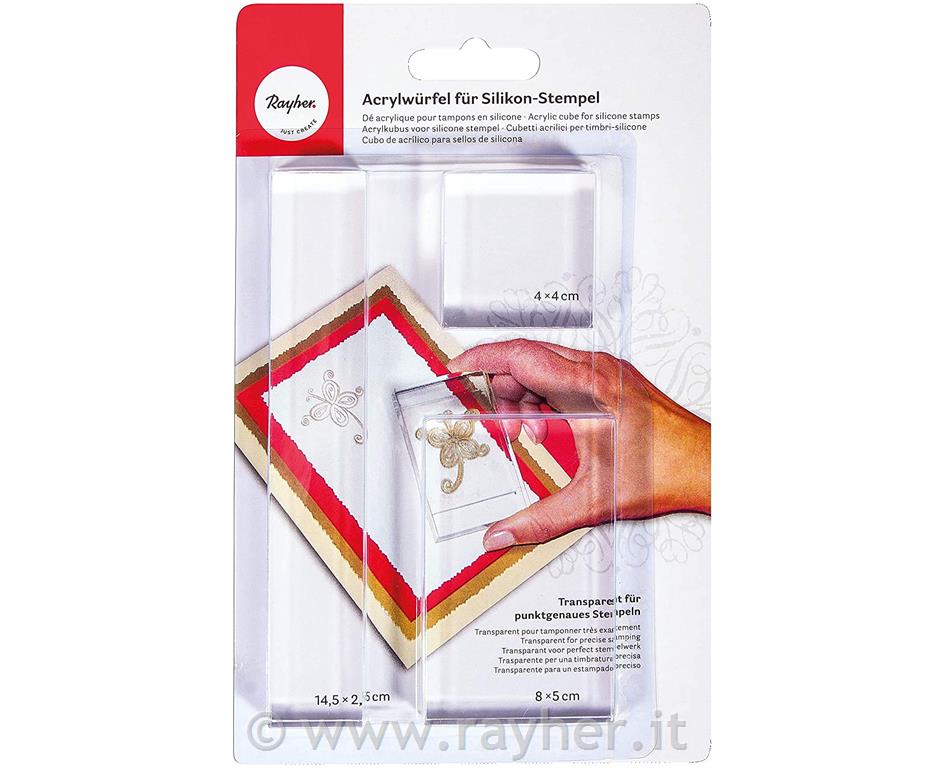 Acrylic cube set, tab-card 3 sizes