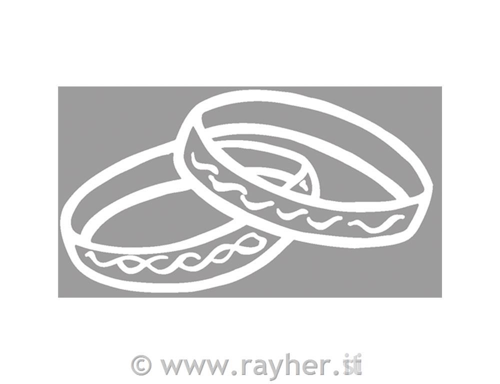 Žig, poročna prstana, 3x5 cm