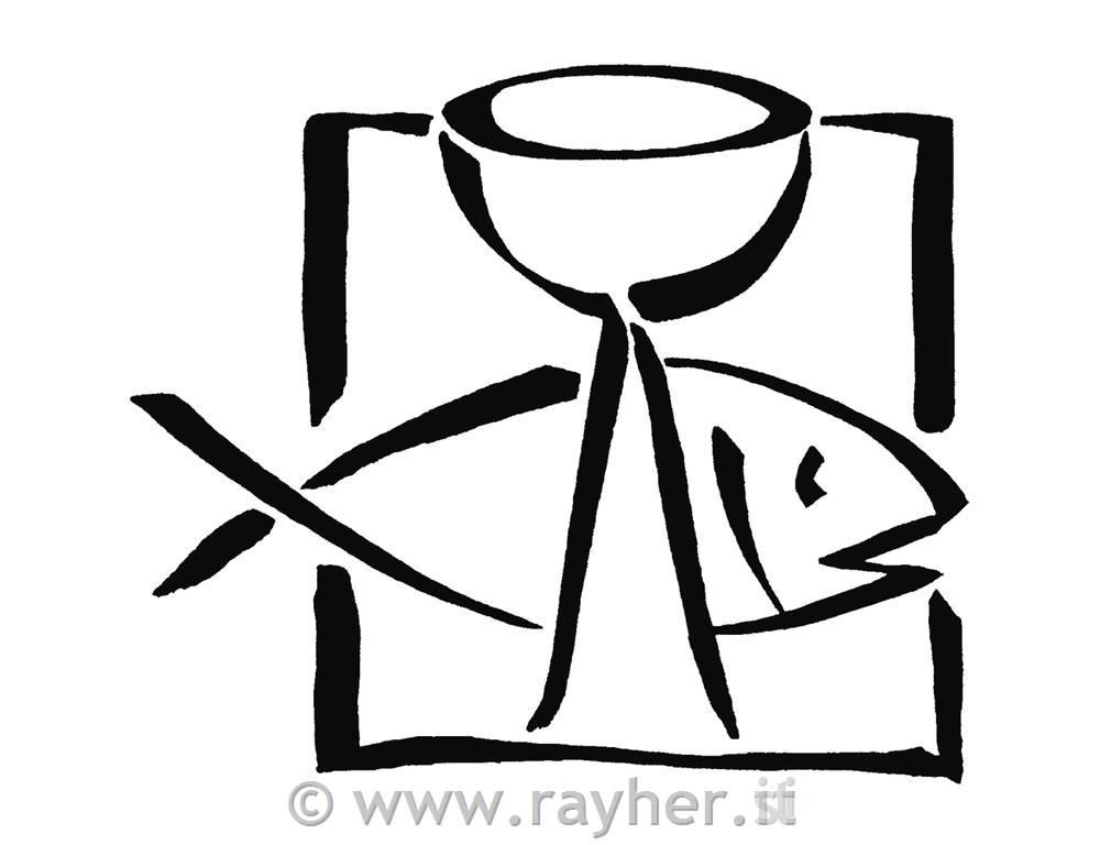 Lesena štampiljka Riba & Kelih, 6x7cm