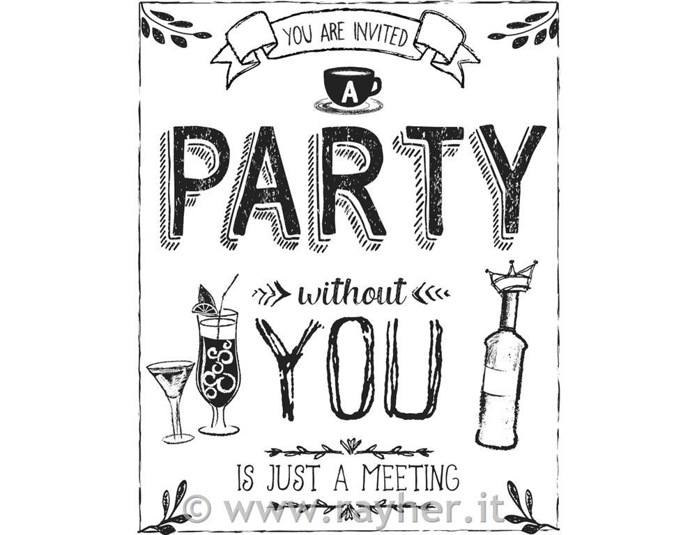 Stamp "PARTY", 8x10cm