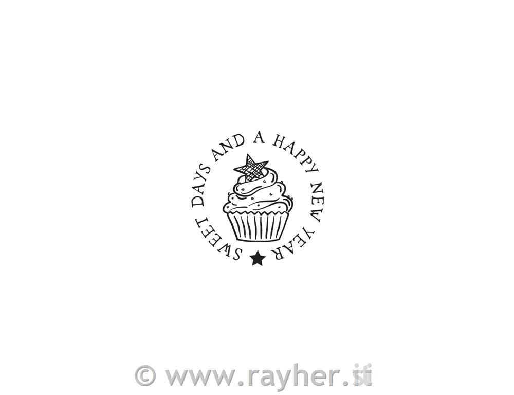 Štampiljka "Kolaček za Novo leto", 3cm