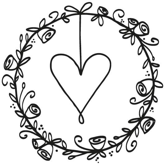 Štampiljka Poročni venček, 5x5cm