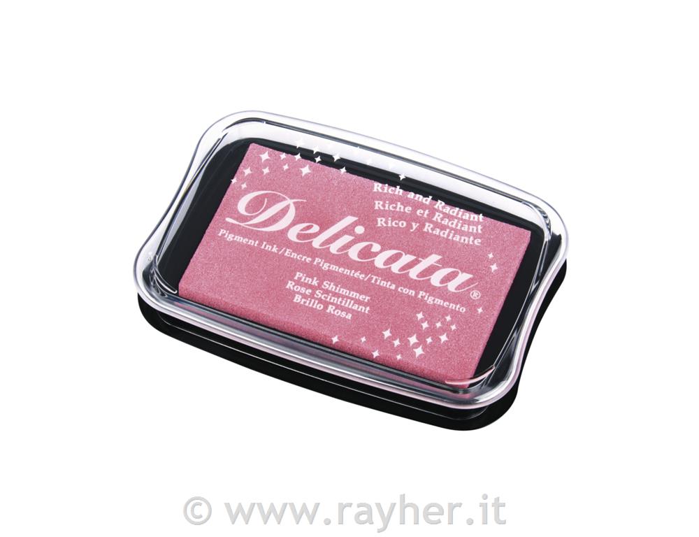 Delicata metallic stamp pad9.9x6.8x1.9cm, size Lpale-pink