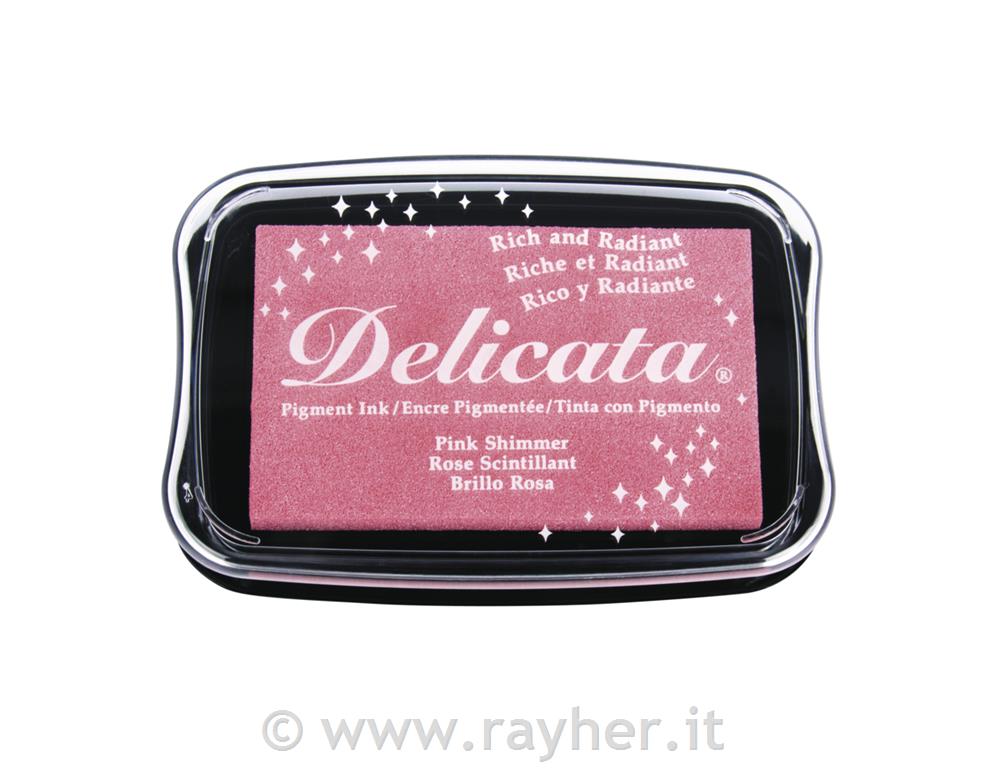 Delicata metallic stamp pad9.9x6.8x1.9cm, size Lpale-pink