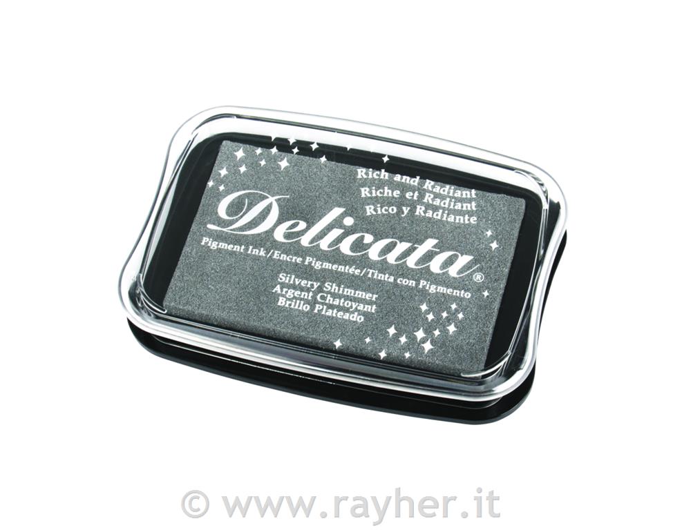 Tampone Delicata Metallic, argento, 9,9x6,8x1,9cm, mis. L