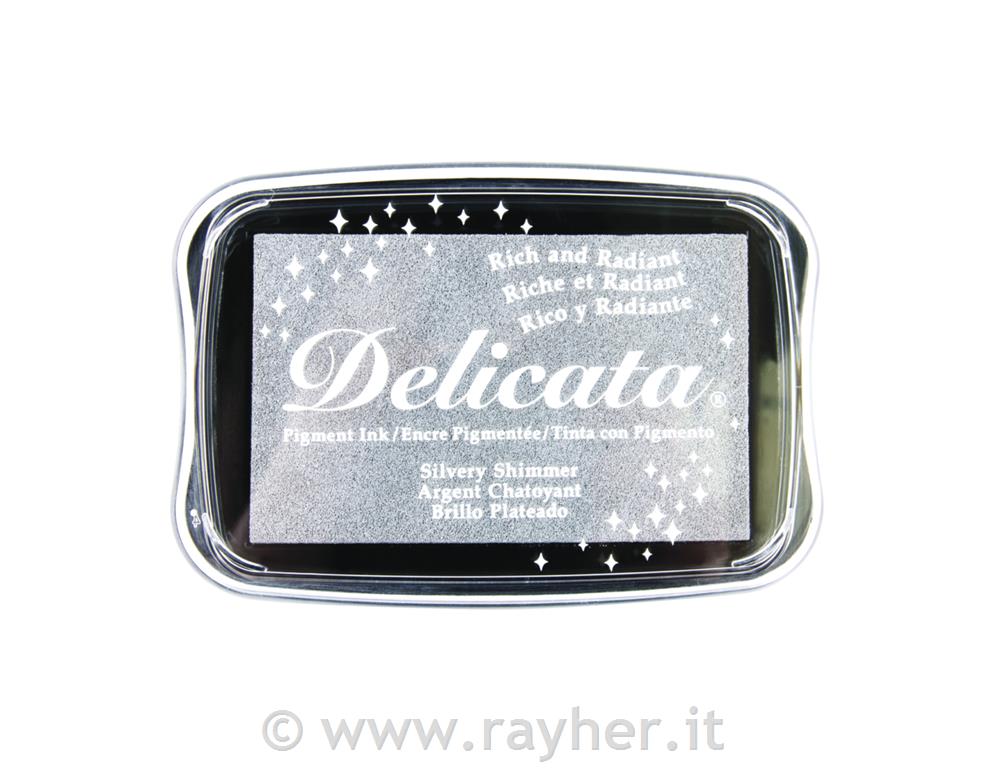 Tampone Delicata Metallic, argento, 9,9x6,8x1,9cm, mis. L