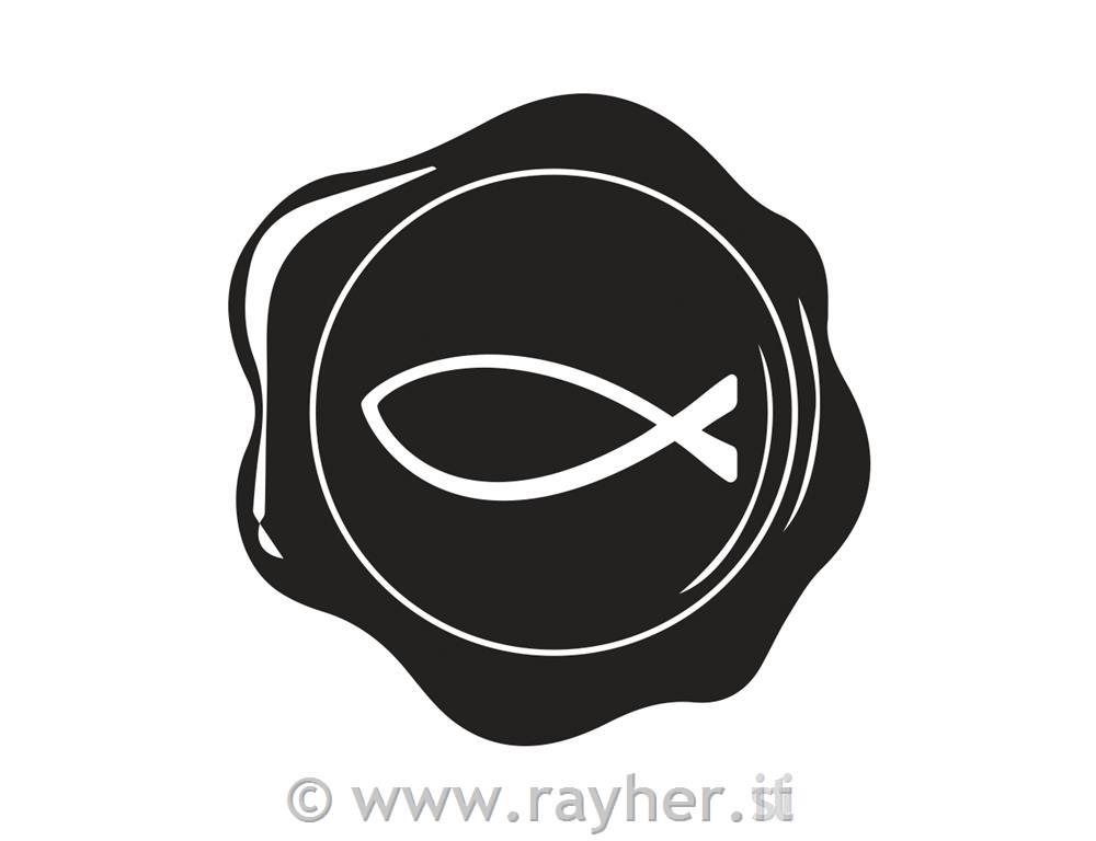 Set sigillo pesce, 2,5cm , rosa fuchsia,