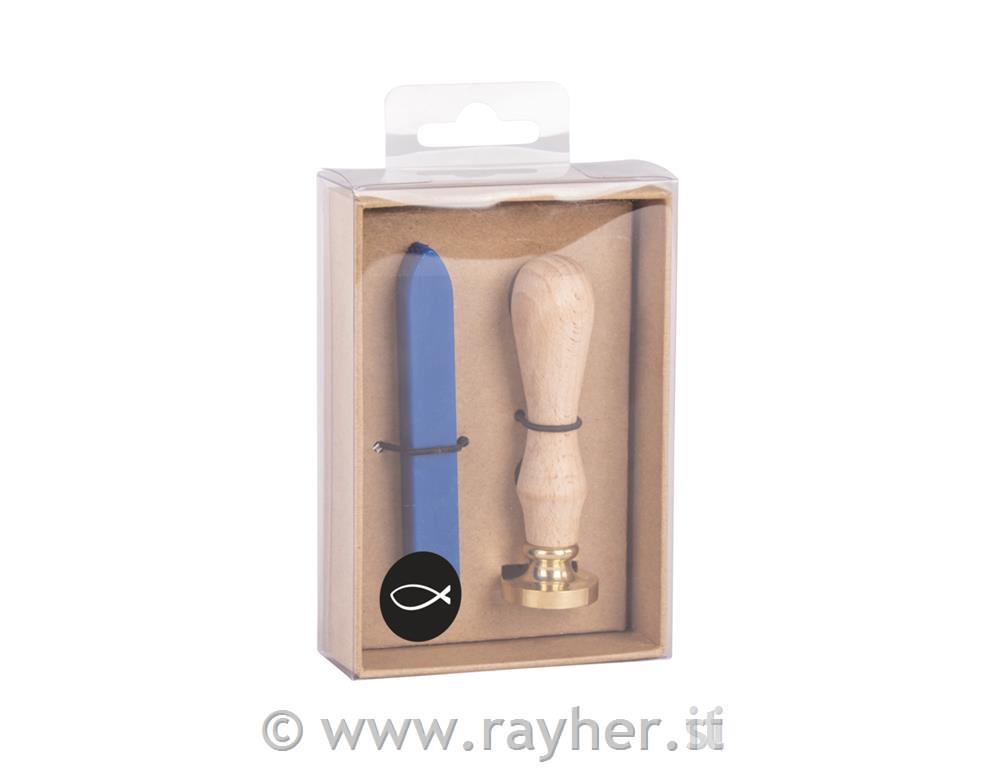 Set za pečat, Obhajilo, Birma, 2.5cm, moder, 1 pečat, 1 vose