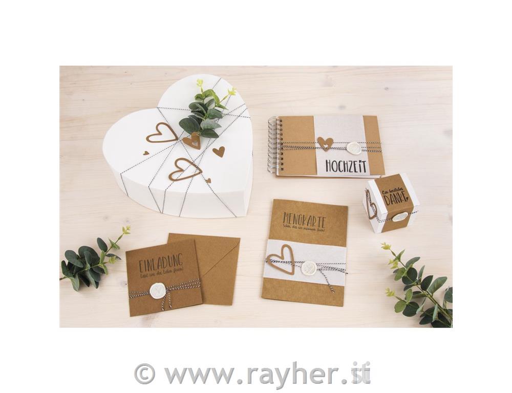 Set za pečat, Srca, 2.5cm,metallic bel, 1 pečat, 1 vosek 12g