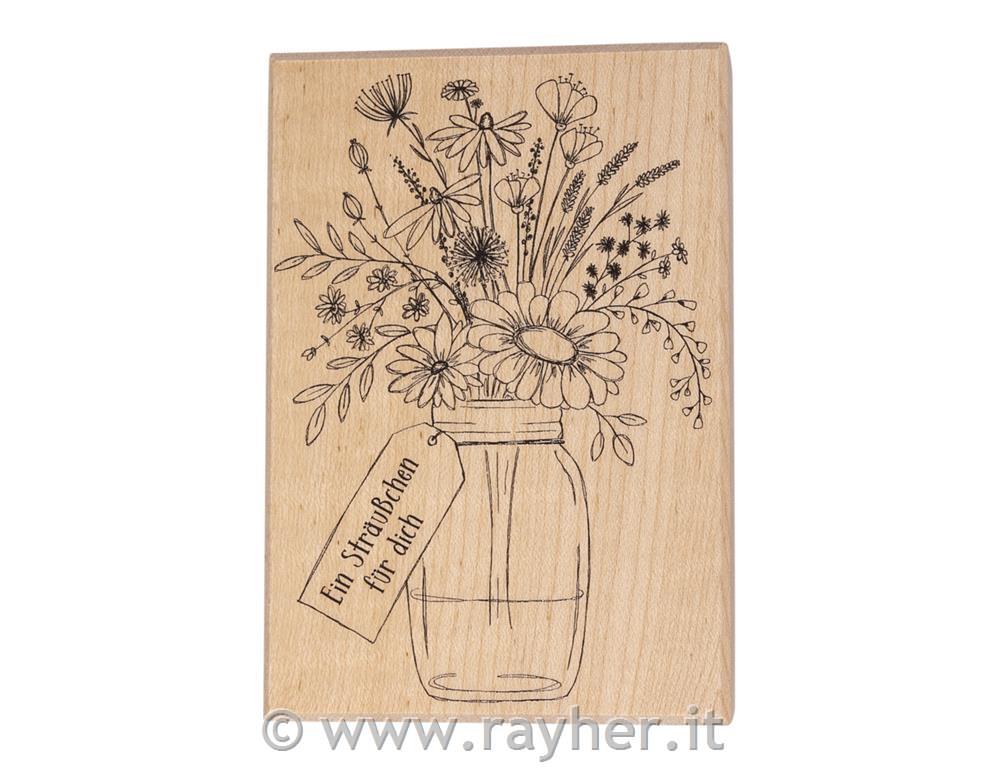 Timbro, Mazzo di fiori, 7x10cm