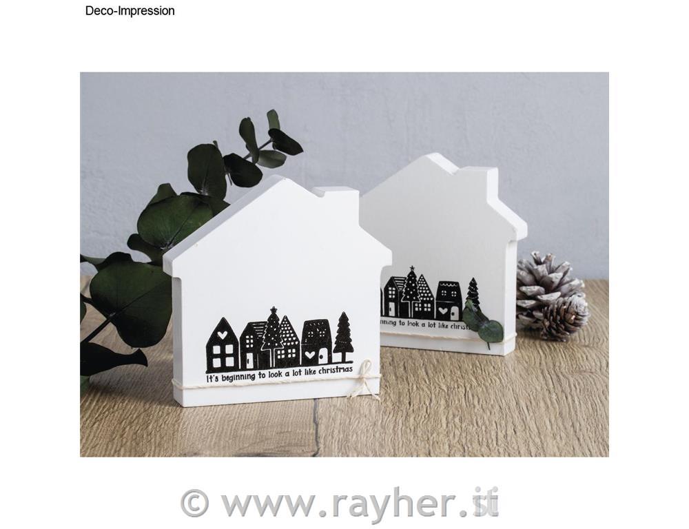 Stamp "Little town", 4x8cm