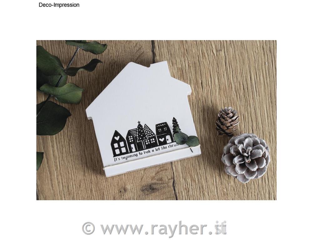 Stamp "Little town", 4x8cm