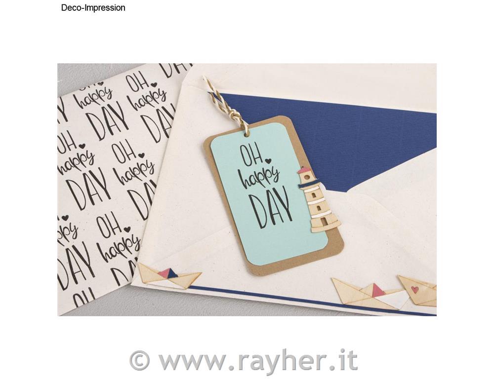 Timbro "Oh happy day" 3x7 cm