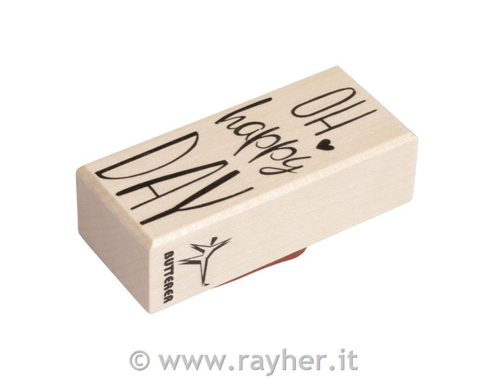 Timbro "Oh happy day" 3x7 cm