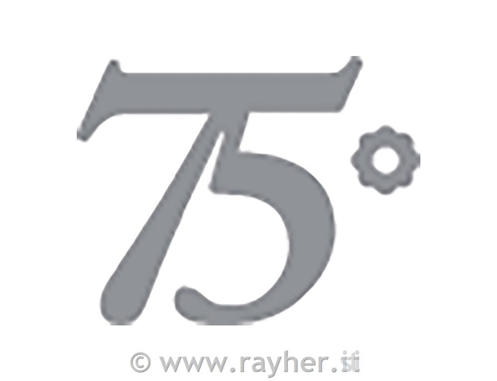 Sticker: "75", silver, Sheet 10x23 cm, t