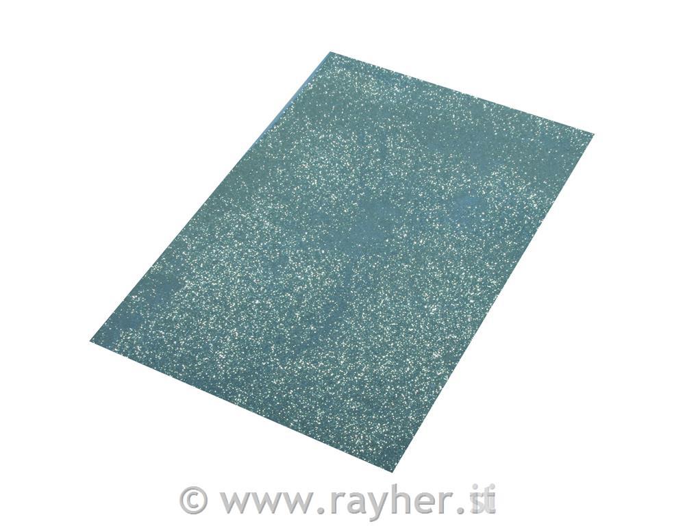 Foglio crepla glitter30x45x0,2cmazzurro