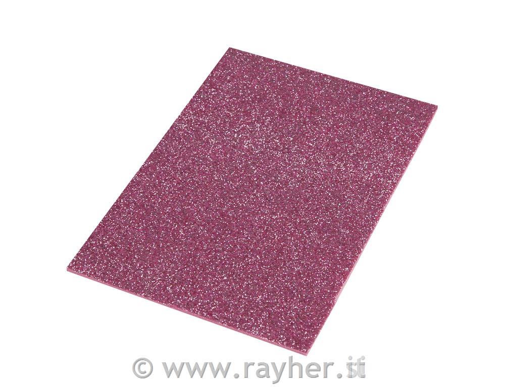 Foglio crepla glitter30x45x0,2cmpink