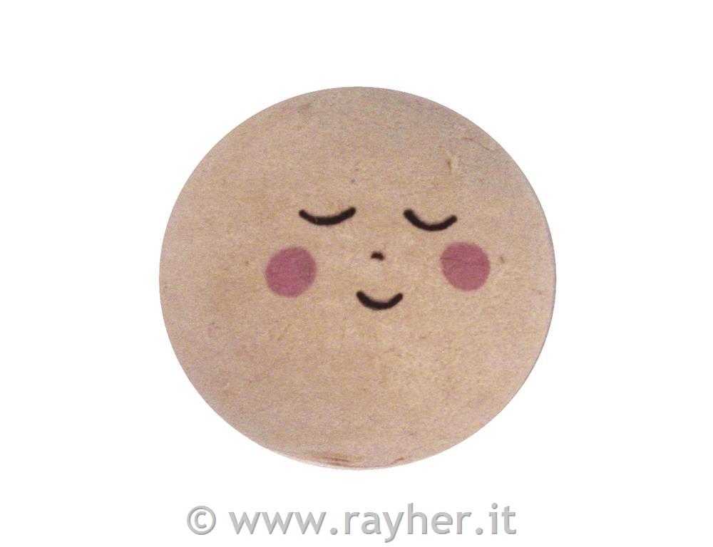 Testolina ovatta: viso d'angeloo 30 mm, busta 3 pz