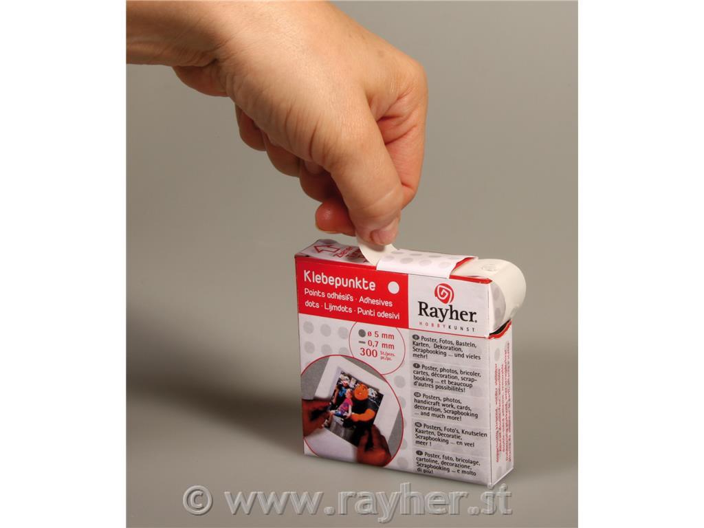 Punti adesivi, 5mm o0,7mm, Rolle 300pz