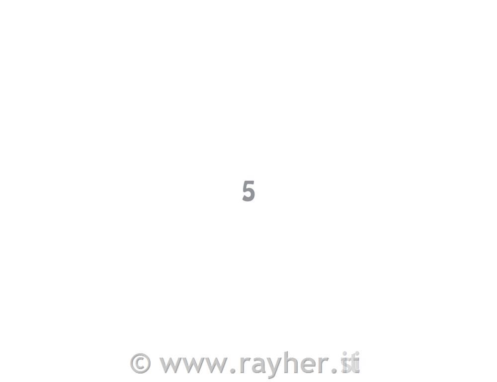 Adhesive number:5, silver, 10x23cm