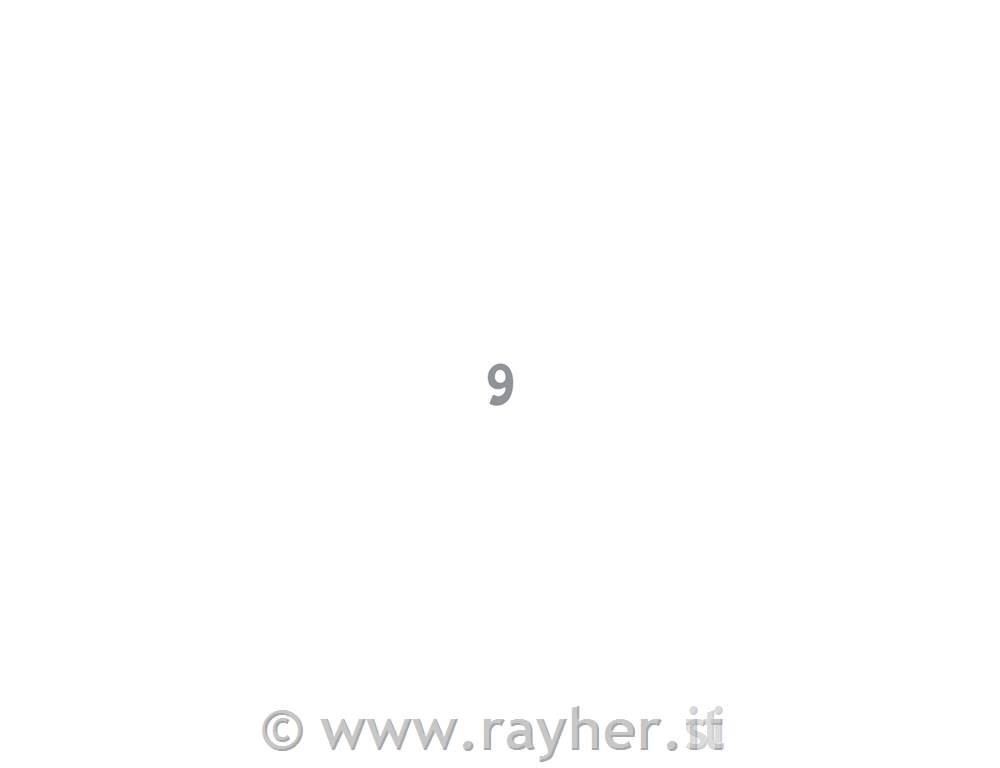 Adhesive number: 9, silver, 10x23cm