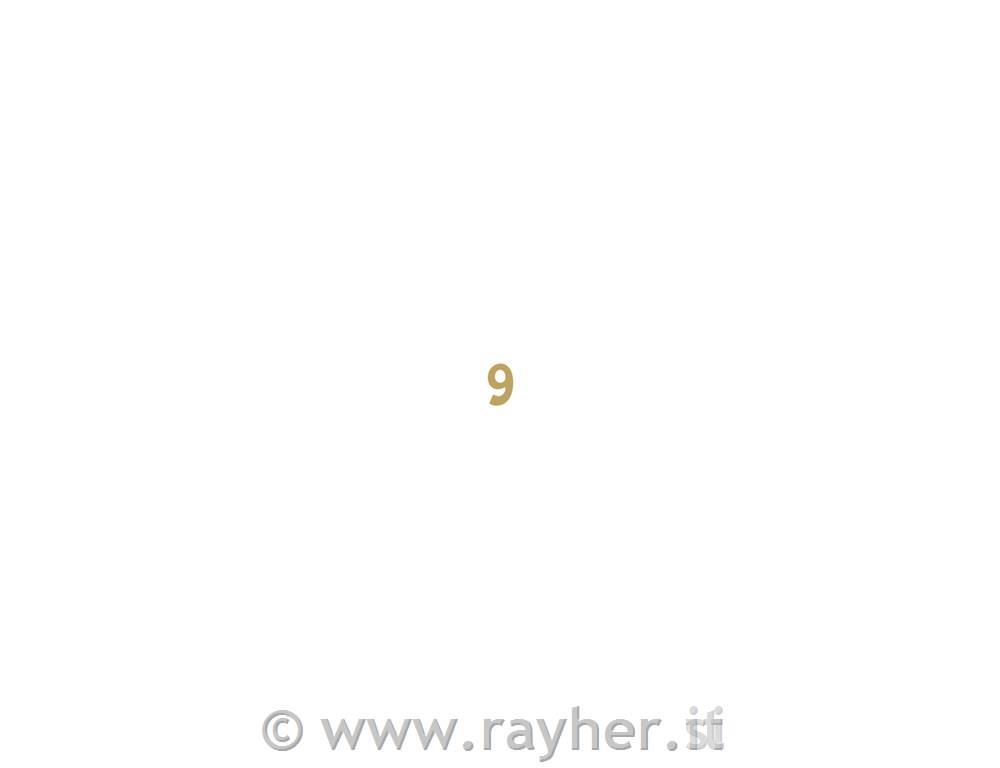 Adhesive number: 9, gold, 10x23cm