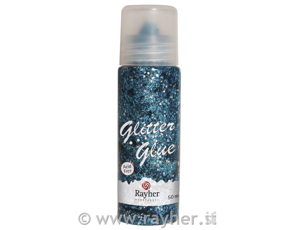Glitter-Glue ruvidoflacone 50mlblu royal