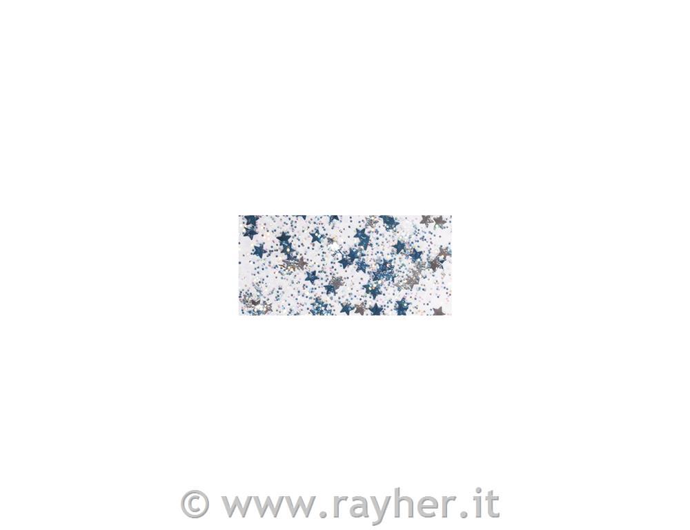 Glitter-Glue stellineflacone 50mlblu/argento