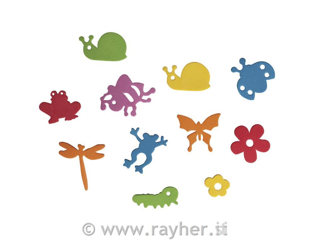 Motivi iz penaste gume, Pomlad, 1-3cm, samolepilni, set 80