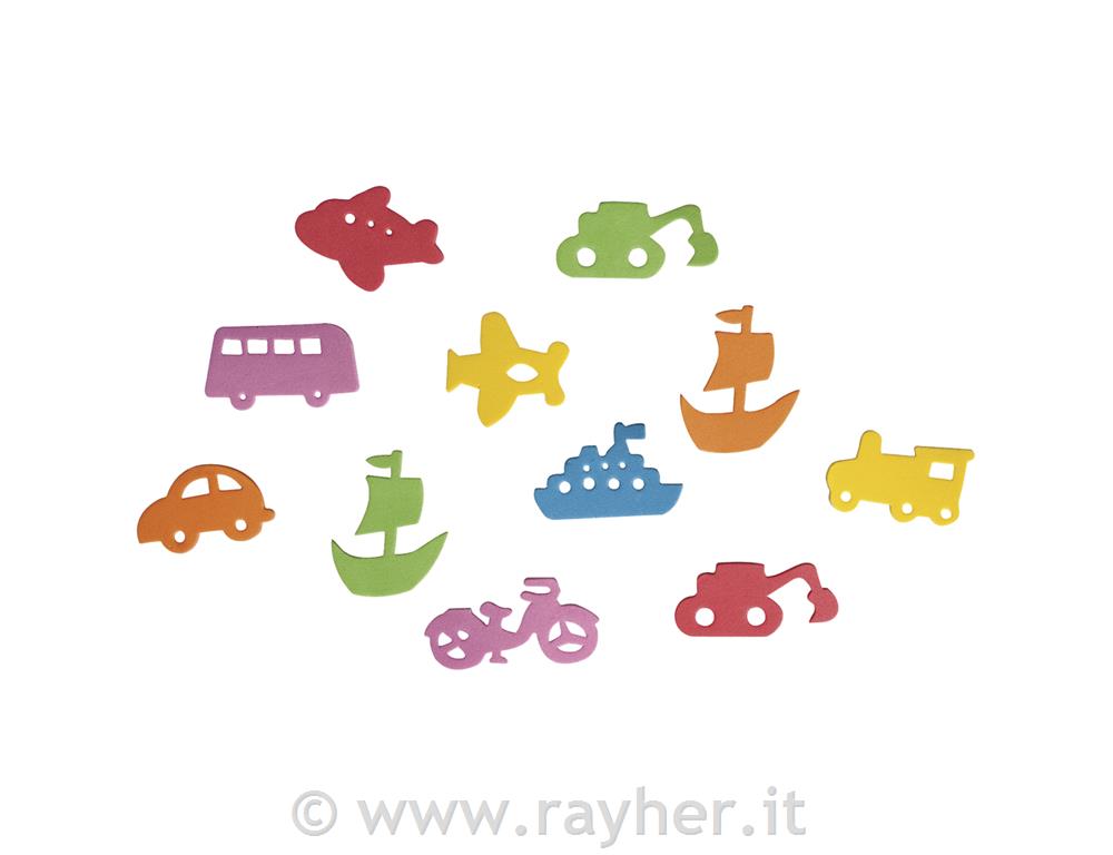 Crepla perforati veicoli2-5cm, adesivo, bus.blis. 80pz